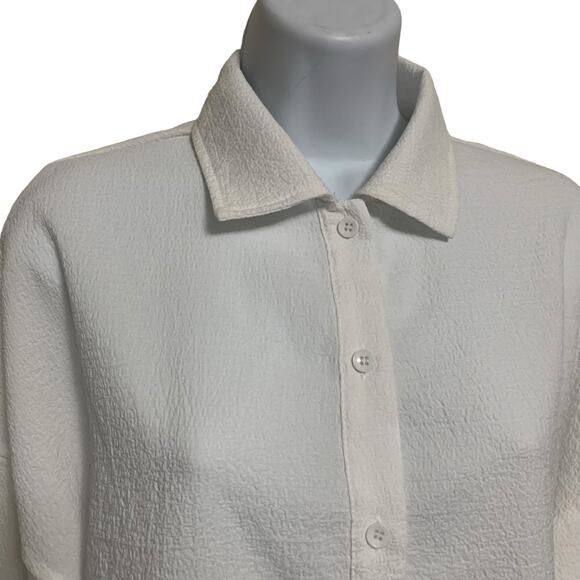 Shein Oversized Chemise Button Down Top Womens Size 4 - Picture 2 of 8